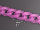 1ft Frosted Orchid Purple Acrylic Chain Links, 28mm, For Cyberpunk and Vaporwave