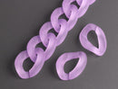 1ft Frosted Lilac Purple Acrylic Chain Links, 28mm, Large and Super Chunky