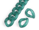 1ft Frosted Pine Green Chain Links, 28mm, Matte Acrylic, For Designer Bag Straps