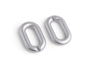 1ft Matte Silver Plastic Chain Links, 31mm, Chunky Oval Connectors, For Earrings