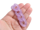1ft Frosted Lilac Purple Acrylic Chain Links, 28mm, Large and Super Chunky