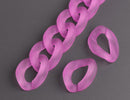 1ft Frosted Orchid Purple Acrylic Chain Links, 28mm, For Cyberpunk and Vaporwave
