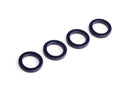 4 Small Ring Links in Midnight Blue, Almost Black, Little Macrame and Craft Rings, Acetate Plastic, 15mm