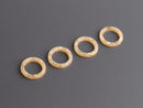 4 Small Ring Links in Pale Yellow Marble, No Holes, Circle Loops for Bra Sliders and Swimsuit Hardware, Acetate Plastic, 15mm