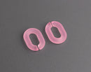 1ft Frosted Light Pink Chain Links, 19mm, Matte Acrylic, Small Connectors, Kawaii