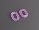 1ft Frosted Lilac Purple Chain Links, 19mm, Matte Acrylic, Small, Pastel Colors