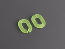 1ft Frosted Lime Green Acrylic Chain Links, 19mm, Small Chain, Matte Connectors