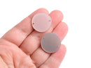 4 Circle Connectors in Nude Pink and Silver Grey, 2 Hole, Round Disc Links, Acetate Plastic, 22mm