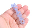 1ft Frosted Light Sapphire Blue Acrylic Chain Links, 19mm, For Cute Bracelets