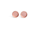 4 Round Bezel Stud Earring Settings in Rose Gold, Metal Brass, Deep Base Tray with Cup and Post, Fits 10mm Cabochons