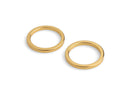 4 Round Ring Link Beads in Gold Plated, Small O Rings for Purses, Macrame and Jewelry, Flat Washer Charm, Metal Brass, 20mm