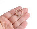 4 Round Ring Link Beads in Rose Gold Plated, Small O Rings for Purses and Jewelry, Flat Washer Hardware, Metal Brass, 20mm
