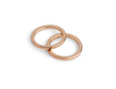 4 Round Ring Link Beads in Rose Gold Plated, Small O Rings for Purses and Jewelry, Flat Washer Hardware, Metal Brass, 20mm