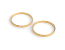4 Gold Plated Ring Link Beads, Extra Thin Round O-Rings, Flat Circle Loops, Closed Jumprings, Metal Brass, 1" Inch, 25mm