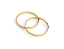 4 Gold Plated Ring Link Beads, Extra Thin Round O-Rings, Flat Circle Loops, Closed Jumprings, Metal Brass, 1" Inch, 25mm