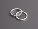4 Round Ring Link Beads in Silver Plated, Small O Rings for Purses and Jewelry, Flat Washer Hardware, Metal Brass, 20mm