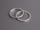 4 Silver Plated Ring Link Beads, Extra Thin O Rings, Flat Circle, Purse Hardware, Macrame and Jewelry, Metal Brass, 1" Inch, 25mm