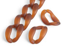 1ft Frosted Acrylic Chain Links in Coffee Brown, 60mm, Super Chunky Chain for Purses