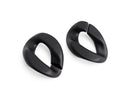 1ft Large Matte Black Chain Links, 39mm, Thick and Chunky Curb Twists, For Purse Chain