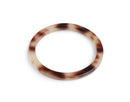 1 White Tortoise Shell O Ring, For Purses, Swimsuit, Bikinis and Dancewear, Round Circle Loops for Macrame and Crafts, Acrylic, 2.3" Inch