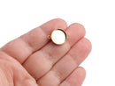 4 Round Bezel Connectors in Gold Plated, 2 Loop Holes, Deep Settings, Base Tray Links, Metal Brass, Fits 10mm
