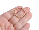 4 Rose Gold Plated Ring Link Beads, Extra Thin Round O Rings, Flat Circle Loops, Macrame and Jewelry, Metal Brass, 1" Inch, 25mm