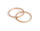 4 Rose Gold Plated Ring Link Beads, Extra Thin Round O Rings, Flat Circle Loops, Macrame and Jewelry, Metal Brass, 1" Inch, 25mm