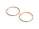4 Rose Gold Plated Ring Link Beads, Extra Thin Round O Rings, Flat Circle Loops, Macrame and Jewelry, Metal Brass, 1" Inch, 25mm