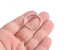4 Silver Plated Ring Link Beads, Extra Thin O Rings, Flat Circle, Purse Hardware, Macrame and Jewelry, Metal Brass, 1" Inch, 25mm