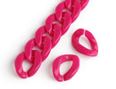 1ft Raspberry Pink Chain Links, 23mm, Acrylic Curb Connectors, 90s Kandicore