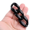 1ft Matte Metallic Black Acrylic Chain Links, 38mm, Chunky and Extra Large, For Purses