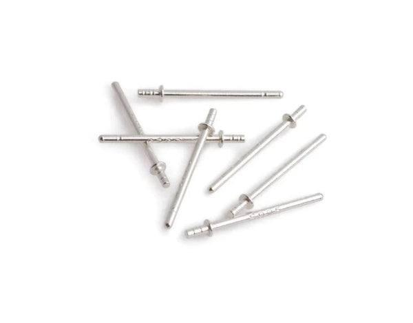 10pcs Sterling Silver Earring Post Findings, Metal Pins For Hoops, Resin, Polymer Clay, Half Drilled Beads, 13 x 0.7mm