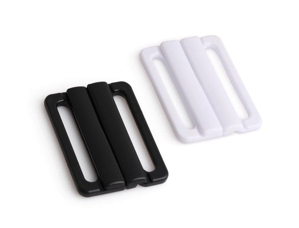4 Large Plastic Front Closures, Fits 1-5/16" Inch (34mm), For Swimsuits, Dancewear, Bikini Tops and Bra Hardware, Black or White