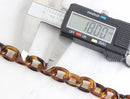 9ft Tortoise Shell Chain in Brown, 18mm, Acrylic Plastic, Oval Cable, Long Continuous Length