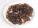 9ft Tortoise Shell Chain in Brown, 18mm, Acrylic Plastic, Oval Cable, Long Continuous Length