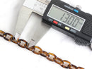 9ft Small Brown Tortoiseshell Chain, 13mm, Plastic, Oval Cable, Long Continuous Length