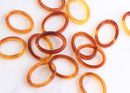 10 Large Oval Tortoise Shell Links 20x25mm, Brown Orange Acrylic Findings, Closed Connector Vintage Tortoise Shell Connector, VG002-25-AM