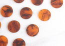 2 Tortoise Shell Disc 20mm Pendant Coin Brown Tortoiseshell Charm Amber Beads Tortoise Pendant Lucite Beads Flat Round, CN001-20-AM