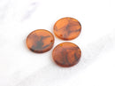 2 Tortoise Shell Disc 20mm Pendant Coin Brown Tortoiseshell Charm Amber Beads Tortoise Pendant Lucite Beads Flat Round, CN001-20-AM
