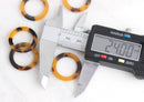 4 Tortoise Shell O Rings 24mm, Acetate Tortoise Rings with Hole Plastic Ring Links Tortoiseshell Beads Circle Pendant Round, RG002-24-TT