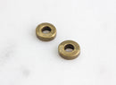 Antique Brass Beads Tibetan Silver 6mm (100pcs) Large Hole 2.5mm, Metal Spacer Beads Donut Flat Round Bead Bronze Disc Heishi, BEAD002-06-MAB