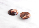 4 Brown Shiny Cabochons 16mm, Domed Round Cabochon Dark Brown Cab Beads Plastic Resin Marbled Flatback Light Brown Cabochon, CAB003-16-DBM