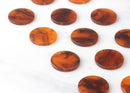 2 Tortoise Shell Disc 20mm Pendant Coin Brown Tortoiseshell Charm Amber Beads Tortoise Pendant Lucite Beads Flat Round, CN001-20-AM