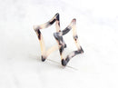 2 Large Open Diamond Charms 45mm, Big Hole Ring, Blonde Tortoise Shell Connector Square, Diamond Shape Bead, Acrylic Tortoise DX018-45-WT