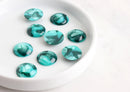 4 Turquoise Green Marble Cabochons 16mm, Button Cabochon, Cab Bead Green Swirl, Flat Bottom Bead, Circle Acrylic Earring Blank, CAB003-16-GM