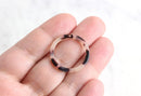 4 Thin Rings Tortoise Shell, 24mm Circle Connectors, 1 Inch Circle Tortoise White Black, Washer Charm Blonde Tortoise, RG010-24-WT