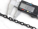 5ft Glossy Black Acrylic Chain, 13mm, Small Size, Long Continuous Length