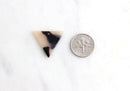 4 Inverted Triangle Drops, Blonde Tortoise Shell, Eco-Friendly Acetate, 23 x 20mm