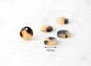 4 Blonde Tortoise Shell Charm, Small Round Coin, Marble Yellow Tortoise Earrings Laser Cut Acrylic Shape Flat Circle Disc 1 Hole CN009-10-BT