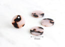 4 White Marble Discs 17mm with 2mm Hole, White Leopard Bead, Plastic Tortoise Shell Findings Jewellery, Small Circle Disc Blank, CN013-17-WT